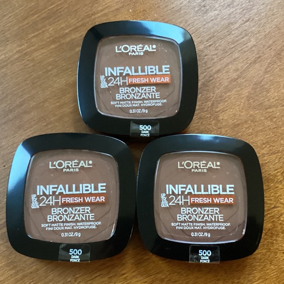 L\'Oréal Infallible 24H Fresh Wear Bronzers bundle shade 500 Dark NEW
